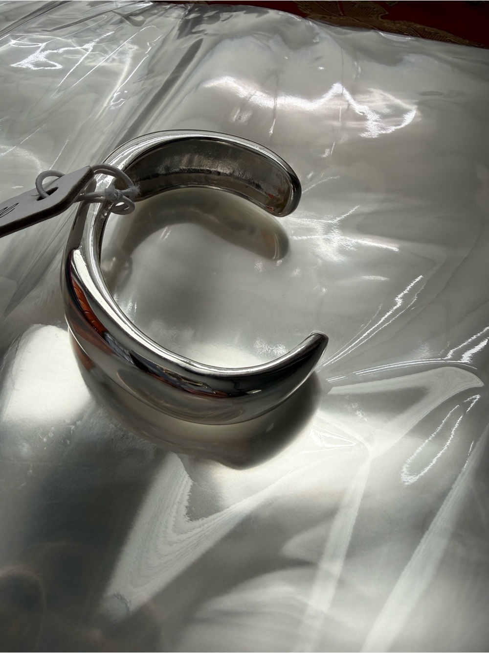 Madewell Polished Silver Sculptural Cuff Bracelet - Picture 3 of 11